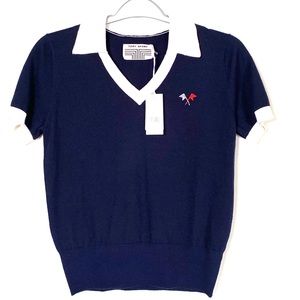 NWT Tory Burch Sport Cashmere Navy Polo
